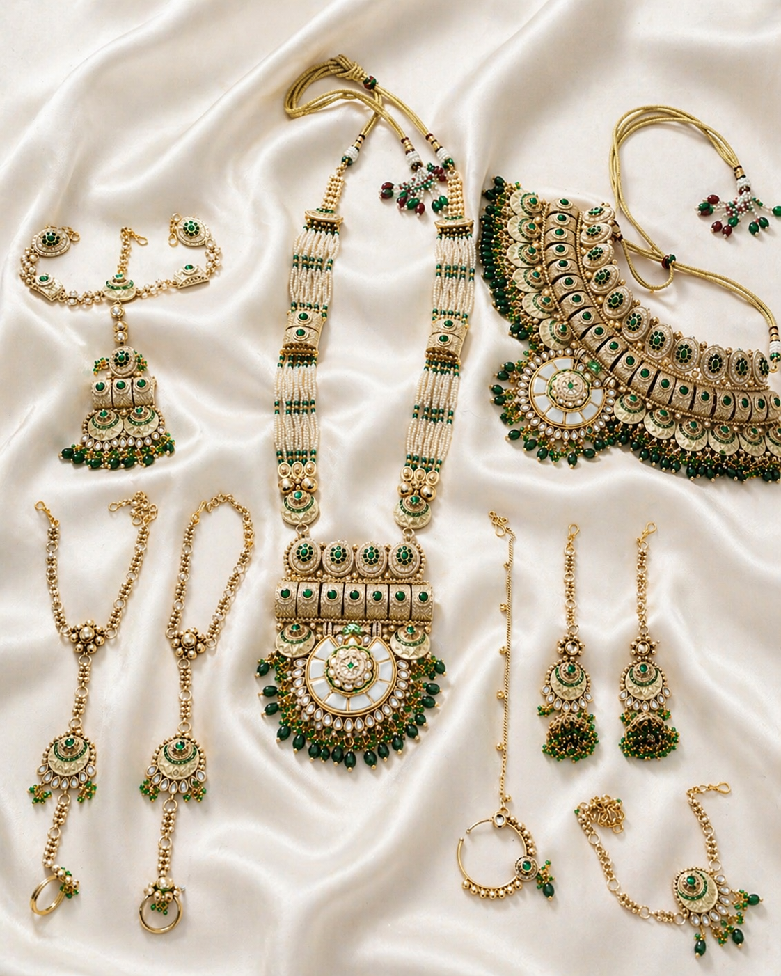 Rajwada Emerald Bridal Set