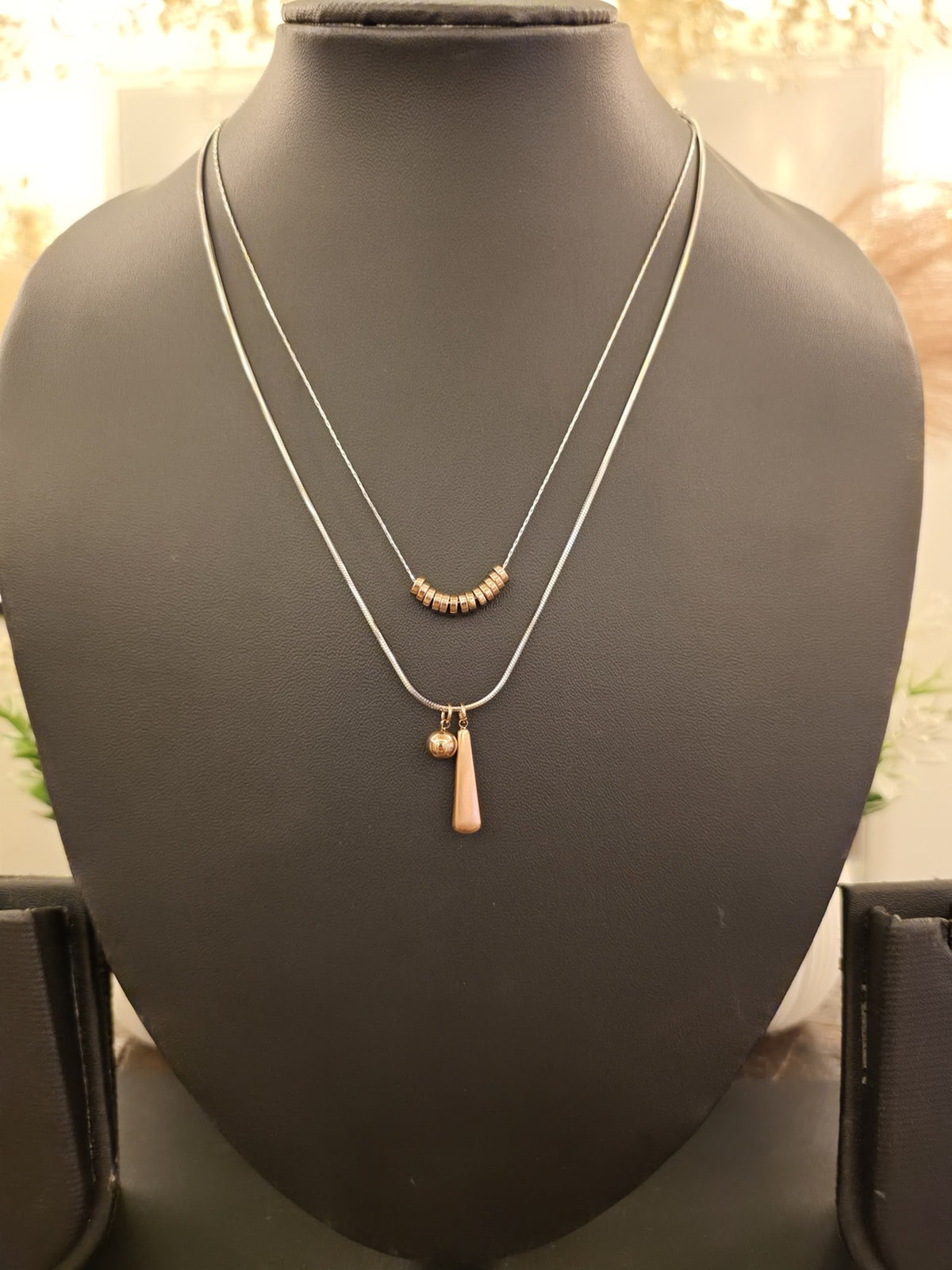 Rose Charm Double Layer Necklace
