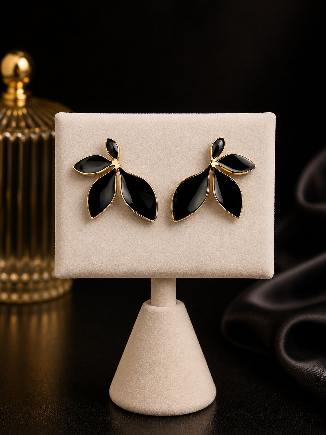 Noir Garden Statement Studs