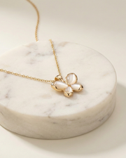 Golden Pearl Flutter Pendant