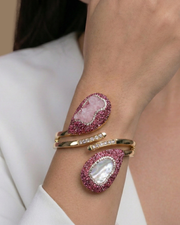 Blush Glam Druzy Cuff Bracelet