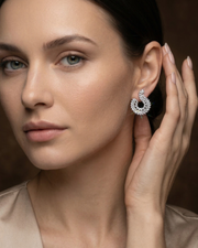 Celestia Crystal Crest Earrings
