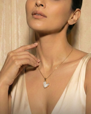 Golden Embrace Heart Pendant