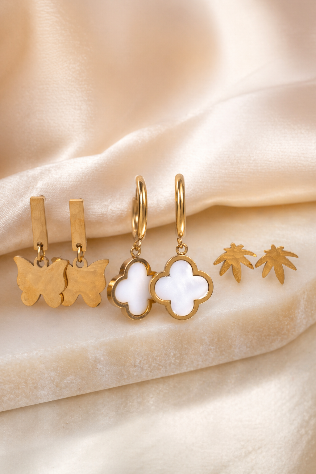 Elara Bloom Charm Earrings Set