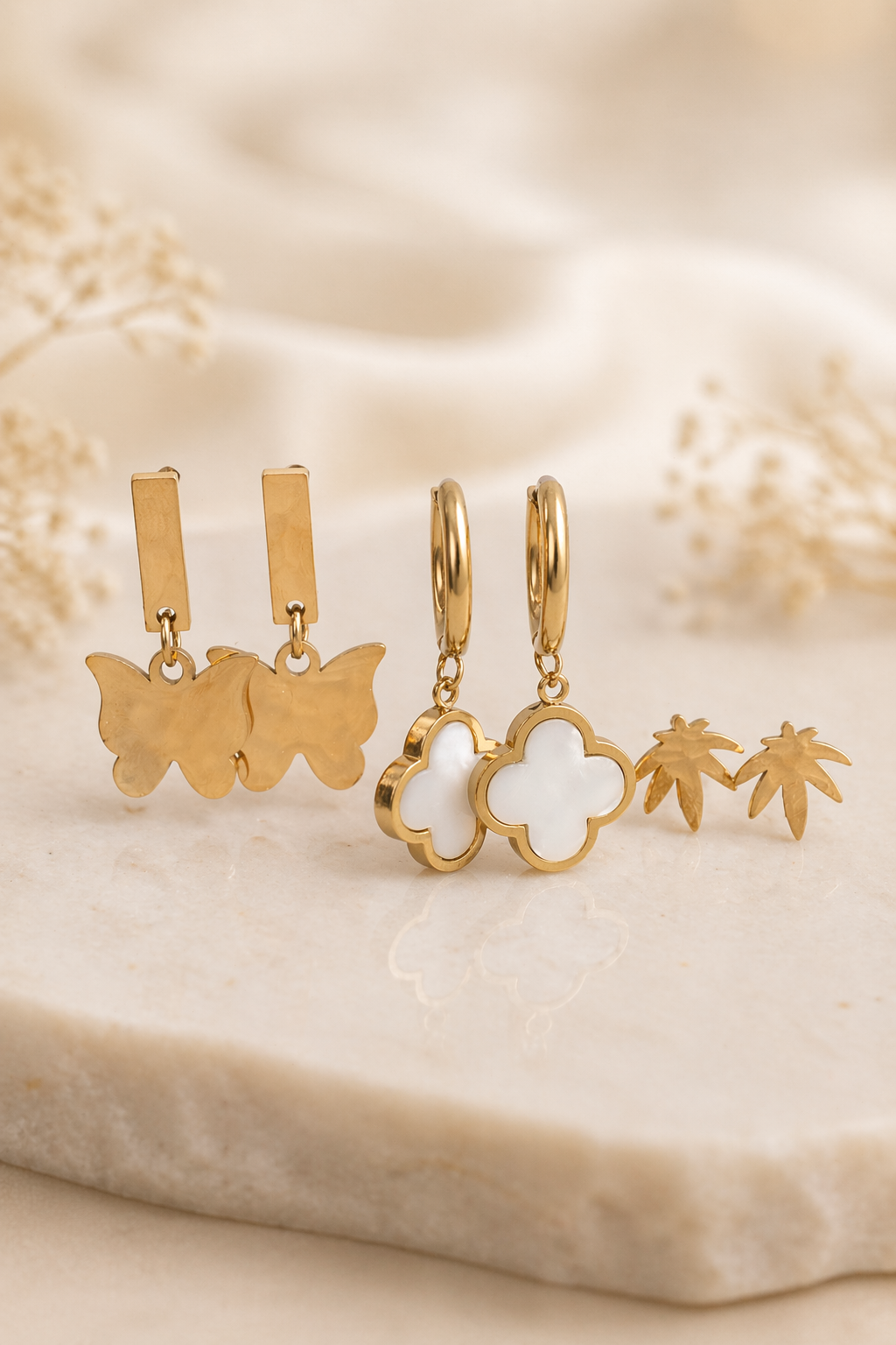 Elara Bloom Charm Earrings Set