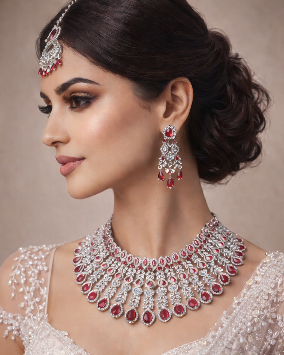 Ruhani Ruby Bridal Set