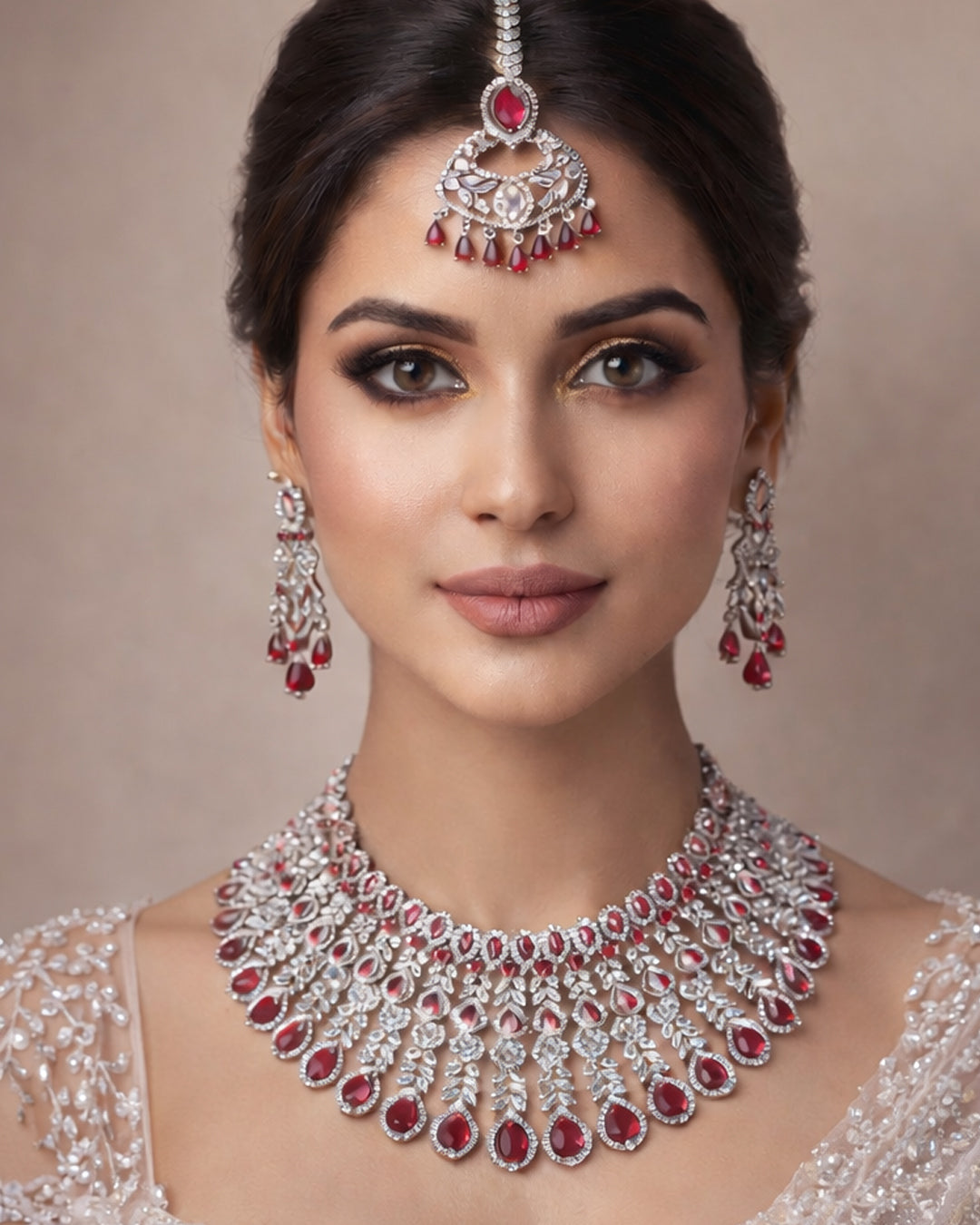 Ruhani Ruby Bridal Set
