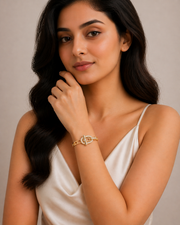 Imperial Pave Cuff with S-Shape Ring