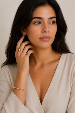 Subtle Shine Bracelet with 2 Rings