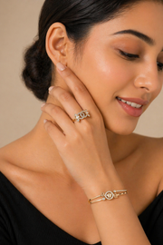 Golden Icon Bracelet with Eterna Loop Ring