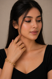 Boss Baby Chain Bracelet with 3 Rings
