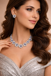 Snow Bloom Diamond Choker Set