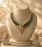 Emerald Swan Royale Necklace Set