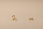Golden Monstera Cuff with 5 rings
