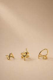 Coraline Gold Cuff with 5 rings