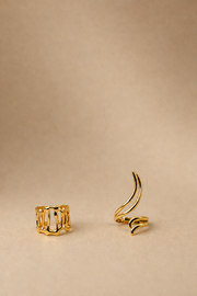 Coraline Gold Cuff with 5 rings