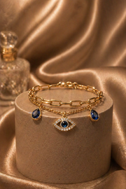 Midnight aura charm braclet