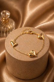 Luna Double Heart Charm Bracelet