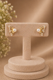 Pearl Whisper Butterfly Studs