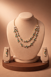 Emerald Royale Layered Necklace Set