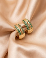 Emerald grace hoops