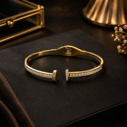 Crystal Open Cuff Bracelet