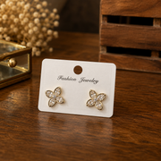 Floral crystal earrings