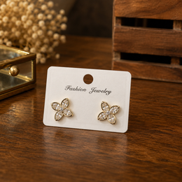 Floral crystal earrings
