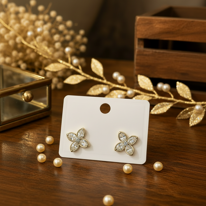 Floral crystal earrings