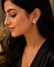 Floral crystal earrings