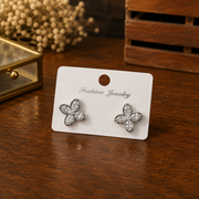 Floral crystal earrings