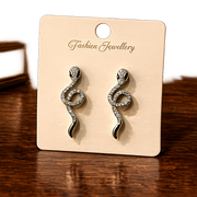 Serpentine Crystal Drop Earrings