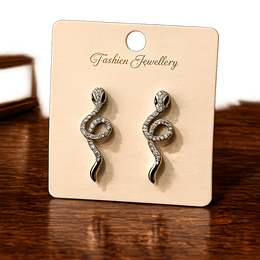 Serpentine Crystal Drop Earrings