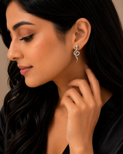 Serpentine Crystal Drop Earrings