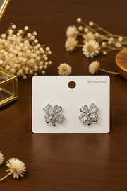 Crystal Blossom Stud Earrings