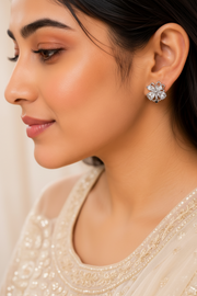 Crystal Blossom Stud Earrings