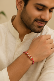 Lotus Grace Rakhi & Lumba Set