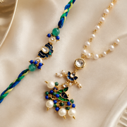 Peacock Royale Rakhi & Lumba Set