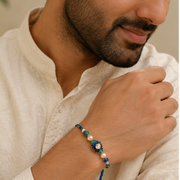 Peacock Royale Rakhi & Lumba Set