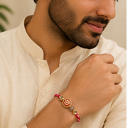 Shagun Lotus Rakhi & Lumba Set