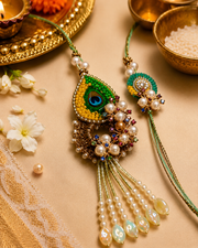 Mayur Pearl Rakhi & Lumba Set