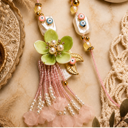 Blossom Nazar Rakhi & Lumba Set