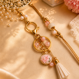 Blush Bloom Lumba Keychain Rakhi