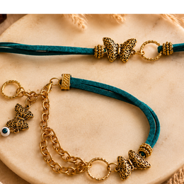 Flutter Charm Couple Rakhi Set