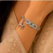 Pastel Link Bracelet & Rakhi Set
