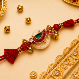 Crimson Meenakari Rakhi