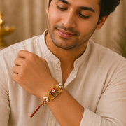 Royal Enamel Elephant Rakhi