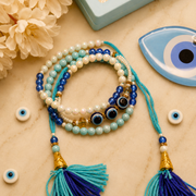 Triple Layer Evil Eye Pearl Rakhi
