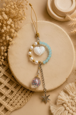 Pearl Heart Charm Rakhi