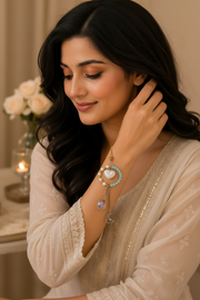 Pearl Heart Charm Rakhi